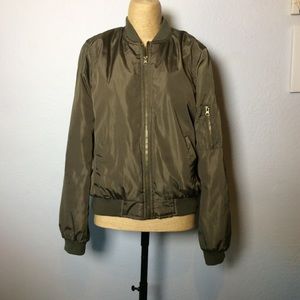 New Look Olive Green Bomber Jacket, Sz Medium